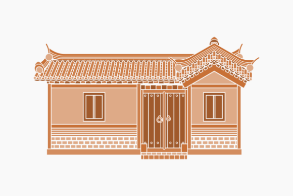 Download Monochrome Wide Traditional Korean Hanok - Wide Collection