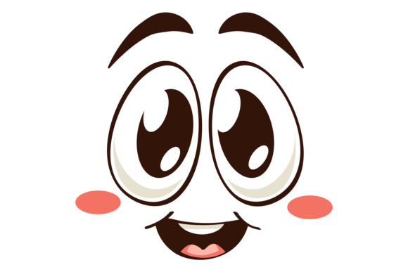 Download Happy Face with Open Mouth. Wide Grin Em - Premium Resources